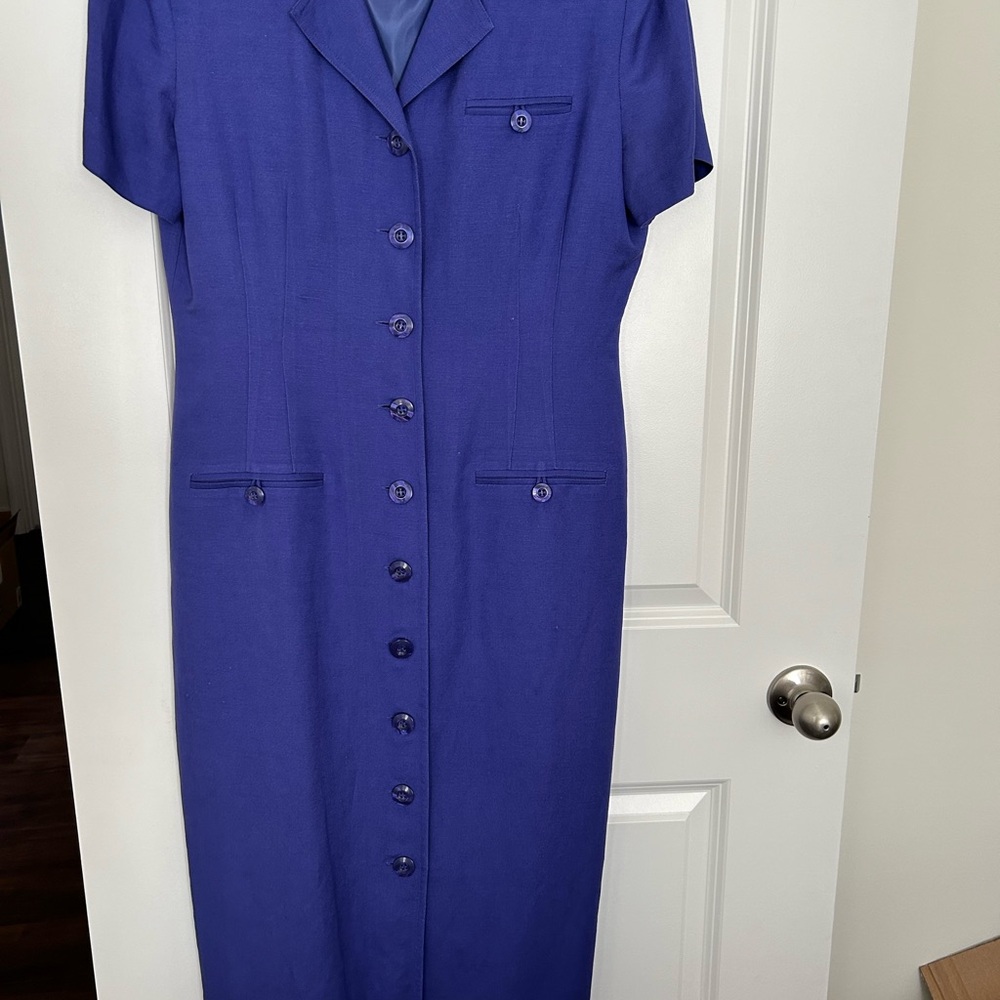Midi button down dress made of Linen/Rayon blend